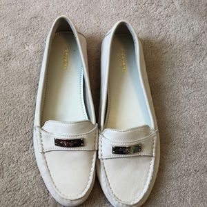 Coach cream suede loafers- NEVER worn!